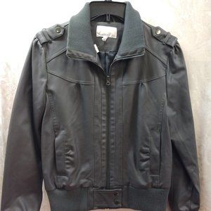 ****PRICE REDUCED*** Size L Women's Frida G London Gray Zip Front Bomber Jacket